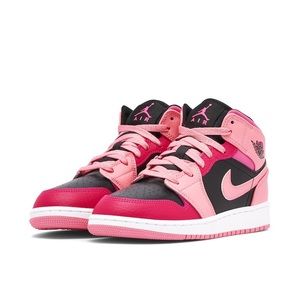 Pink and black Nikes